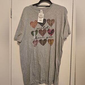 NWT Ladies Lg WILD ABOUT YOU Short Sleeve Tee